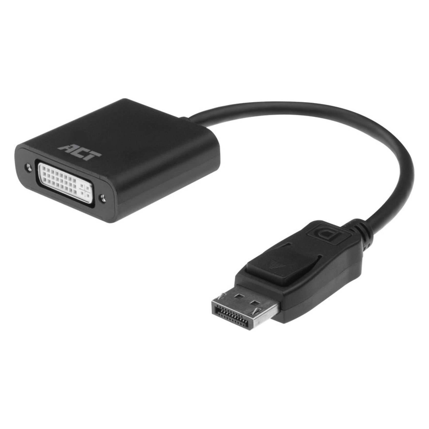 ACT AC7510 Videokabel-Adapter 0,15 m DisplayPort DVI-D Schwarz (DisplayPort) (AC7510)