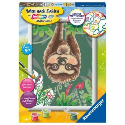 CreArt, Malen nach Zahlen Kinder - Faultier-Liebe
