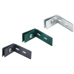 Doppelstabmattenzaun Wandanschluss - feuerverzinkt / anthrazit (RAL 7016) / grün (RAL 6009) - Anschluss-Winkel ür 6/5/6 mm und 8/6/8 mm Zaunmatten