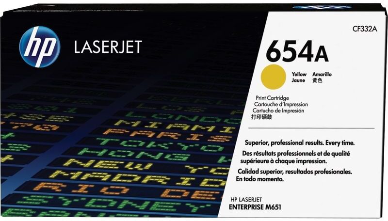HP 654A (CF332A) - Jaune - Toner Jaune