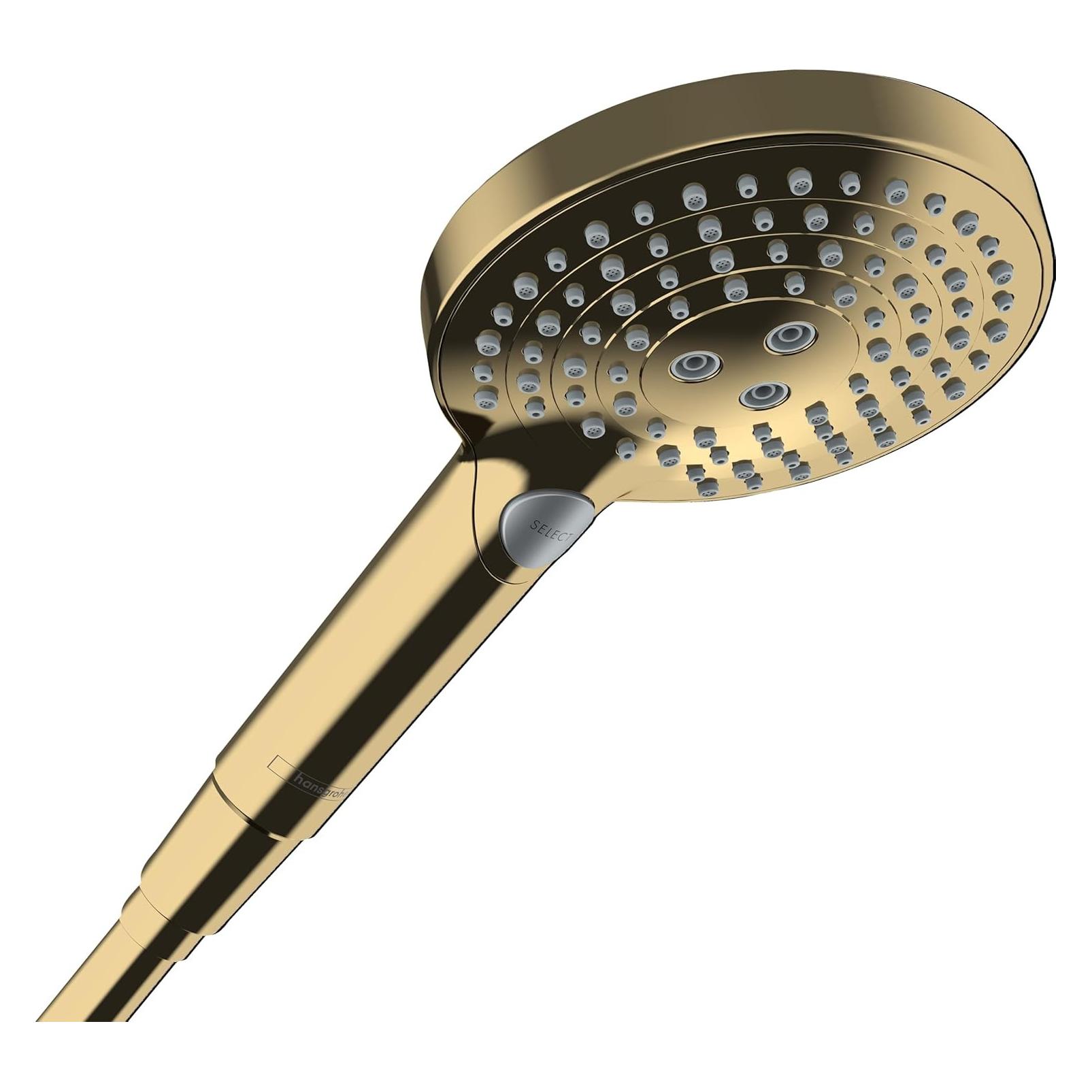 hansgrohe Wassersparende Handbrause mit drei Strahlarten, Anti-Kalk und QuickClean (3 Strahlarten, 5.70 l/min) (26516990)