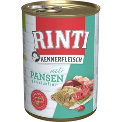 RINTI Kennerfleisch 400g Dose Hundenassfutter 12 x 400 Gramm Pansen