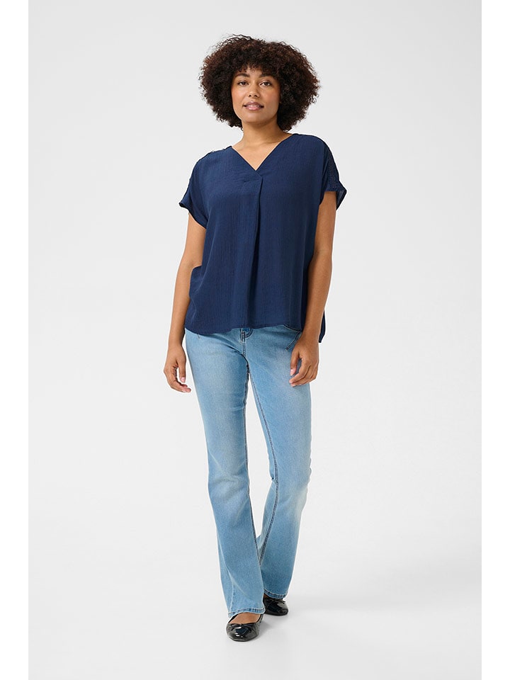Cream Bluse in Dunkelblau - 36