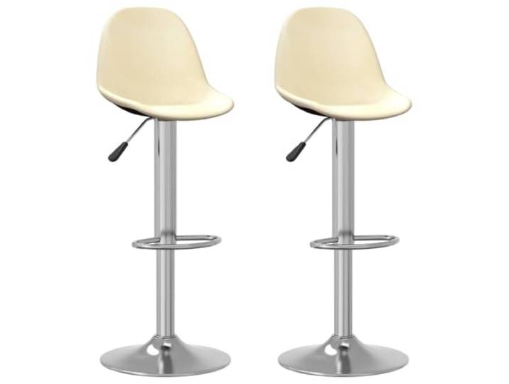 Kaorsrow 2er Set Barhocker Höhenverstellbar Drehbar Creme Stufenlose Anpassung für Küche und Essbereich dank stabiler Gasfeder und integrierter Fußstütze.