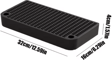 Inspire Picks Clean Step Cat Litter Mat Ramp Waterproof Litter Box Step With Litter Trapping Filter Design black