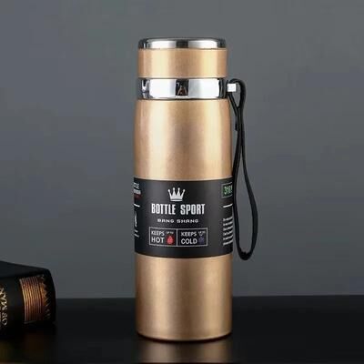 Uplifted Finds Stainless Steel Thermal Water Bottle For Hot And Cold Drinks gold 800 Ml
