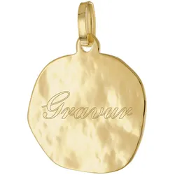 trendor 28580 Gravur-Anhänger für Damen und Herren 333 Gold ∅ 16 mm