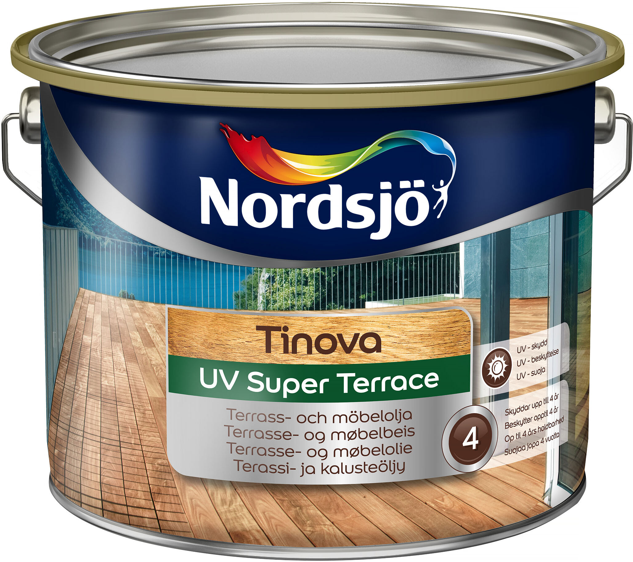 Nordsjö Olja, Tinova UV Super Terrace, base clear, 4,65 L
