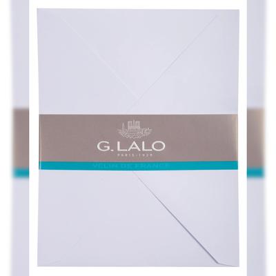G.Lalo 10x Lalo, Umschlag 162x229mm Diploma, Vélin de France - Weiß 19601L