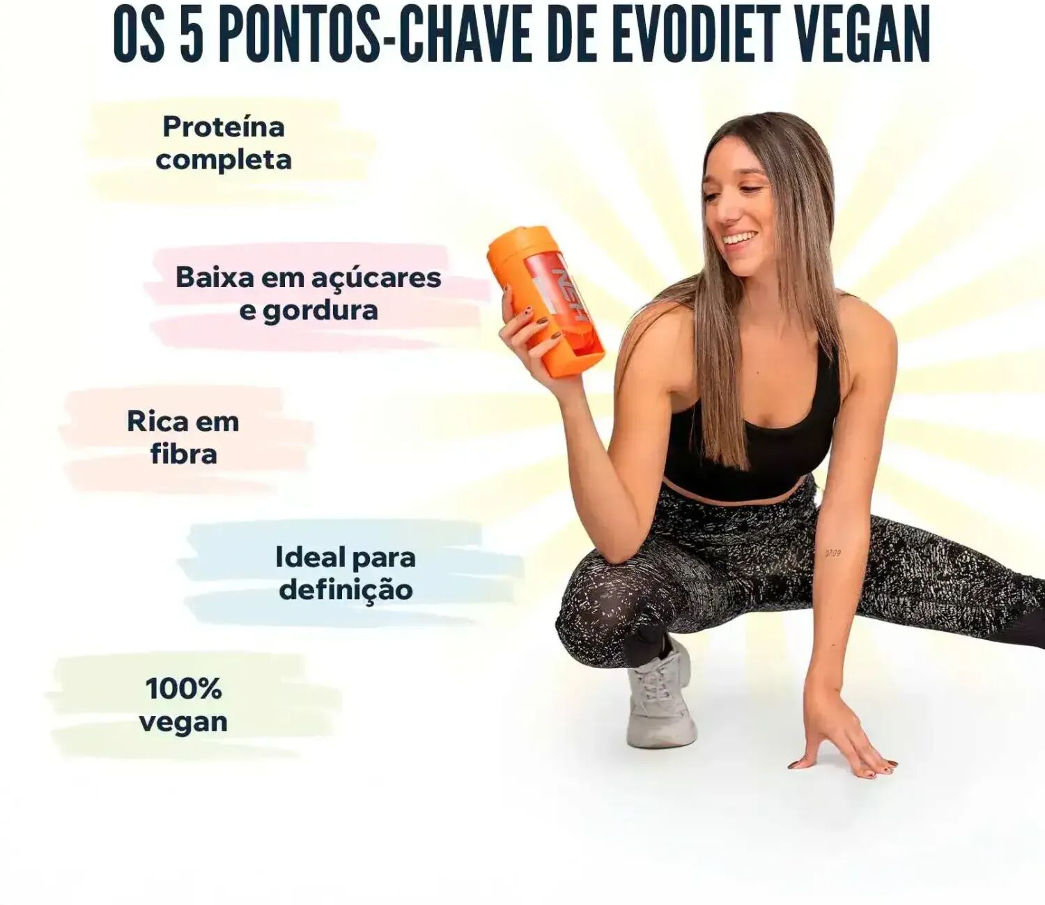 HSN Evodiet vegan 500g ananás - Proteínas vegetais - Polvo - 25 Serviços