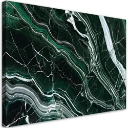 LEINWANDBILD Grüner Smaragd Marmorstein 90x60cm