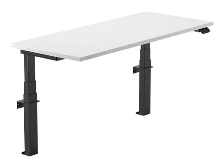 Worktrainer - Linak Wall - Elektrischer Höhenverstellbarer Wandtisch - Schwarz Gestell/Ohne Tischplatte