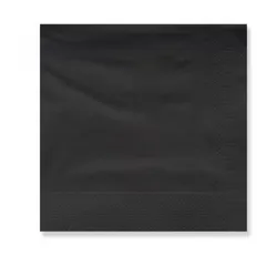Karton 60 Stück. Papierservietten 20x20 2 Lagen – Farbe – Schwarz
