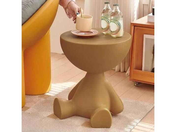 Table basse de luxe légère pour canapé dessin animé bord créatif tête plate petite Table basse en plastique pour la maison
