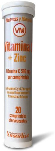 Ynsadiet Vitamin C + Zinc 500 mg 20 Tablets