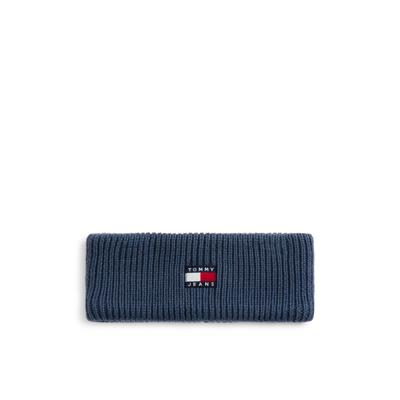 Stirnband TOMMY JEANS "TJW HERITAGE CORE", Damen, dunkelblau, Rippstrick, Baumwolle, Mützen Stirnband