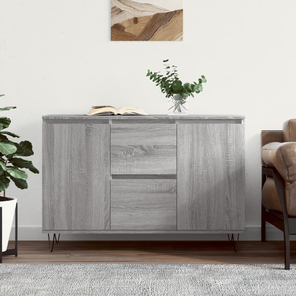 Alpen Home Sholes Sideboard Gray Sonoma 70cm H X 104cm W X 35cm D
