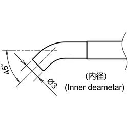 HAK NA01-CB30 - Heißluftdüse, gebogen, NA01-CB30, Ø 3 mm