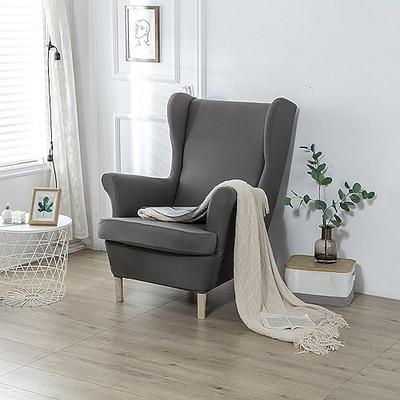 Stretch Ohrensesselbezug Ohrensesselbezüge mit Sitzkissenbezug Spandex Jacquard Ohrensesselbezüge für Ikea Strandmon Chair