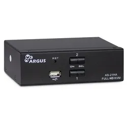 Inter-Tech AS-21HA HDMI Tastatur/Video/Maus (KVM)-Switch Schwarz