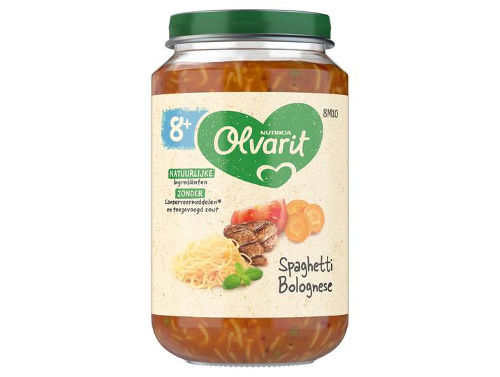OLVARIT Maaltijd 8maanden+ Spaghetti Bolognese 200gr