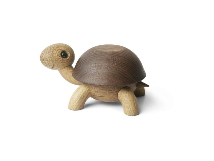 Spring Copenhagen Décoration tortue Speedy 4 cm Chêne-cendre