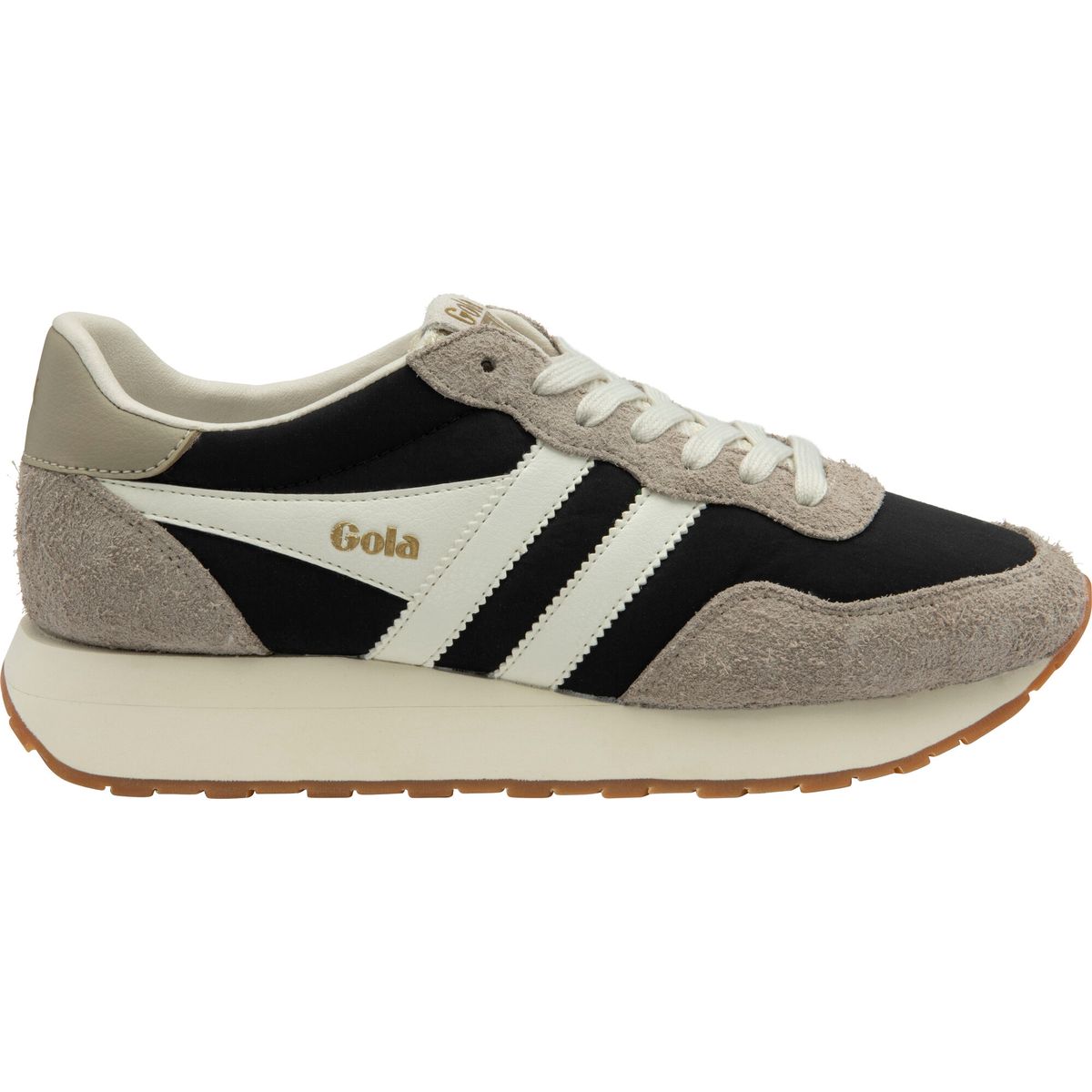 Gola Arizona Sneaker Women black/feather grey/off white (BG) 4 CLB574-BG-4-blackfeathergreyoffwhite