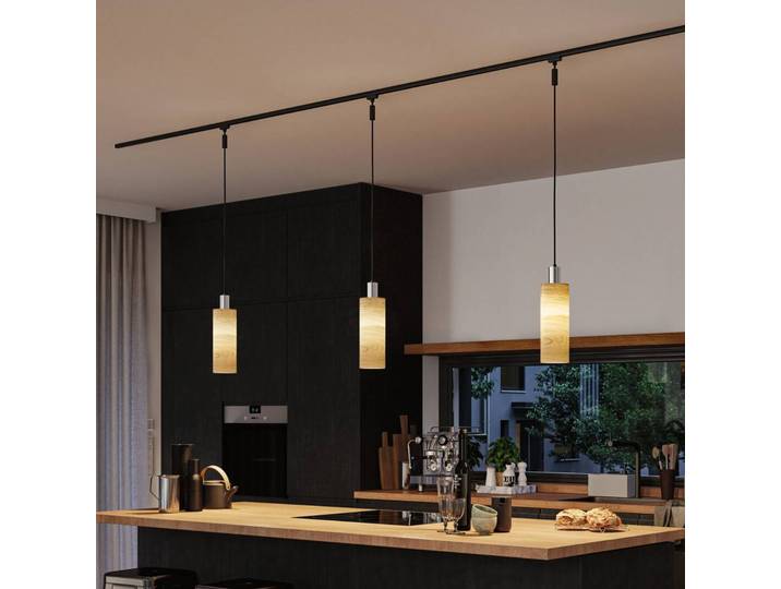 Paulmann URail-Lampenschirm Vitus 2Easy, Holz, Ø 11 cm URail 2Easy, Holz hell, für Wohn- / Esszimmer, Holz, Modern