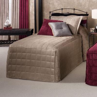 Touch of Class "Camden Classic Fitted Bedspread, Twin 21"" Drop, Sand"