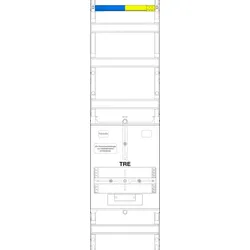 f-tronic 7140181 Tariffeld TH1, 1-feldrig, H=900mm, 1-TRE-3.HZ 300mm, Vert. 3r