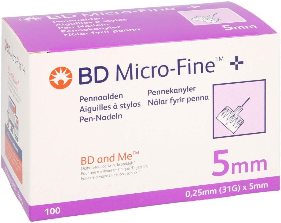 Bd Micro-fine+ Pen-nadeln 0,25x5 mm