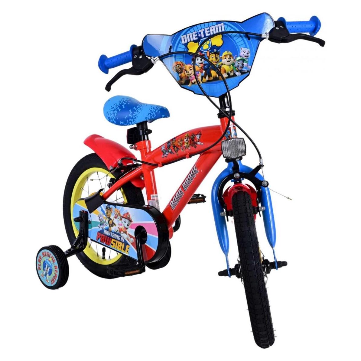 Volare Paw Patrol Kinderfahrrad - Jungen - 14 Zoll - Blau - Zwei handbremsen (14") (60025837)