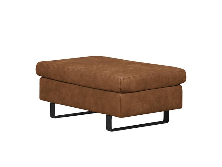 Pouf repose-pieds 92 x 40 x 56cm Marron/Cognac