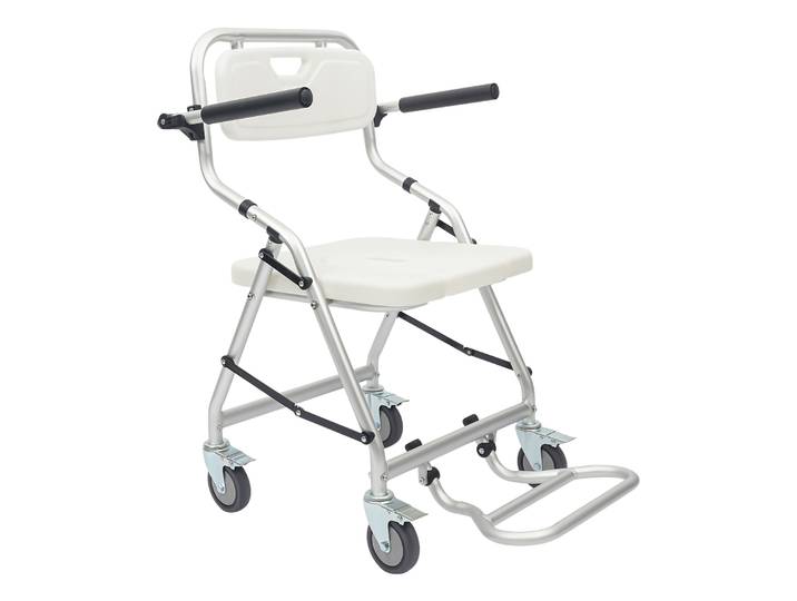 Chaise de bain pliable pour la maison, chaise de douche avec roulettes pour améliorer la sécurité de la salle de bain, environ 150kg/330.69lb
