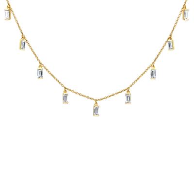 Collierkettchen VIVANCE "925/- Sterling Silber vergoldet Zirkonia", gelb, Halsketten, Damen, 45,0cm, Silber 925 (Sterlingsilber), L: 45, glänzend