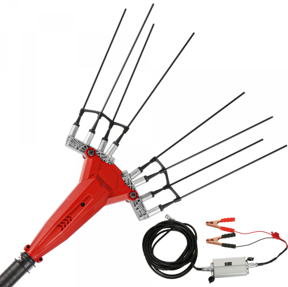 GeoTech Picker 550 TURBO - Peigne vibreur électrique à batterie - 500W - Perche de 230-310 cm