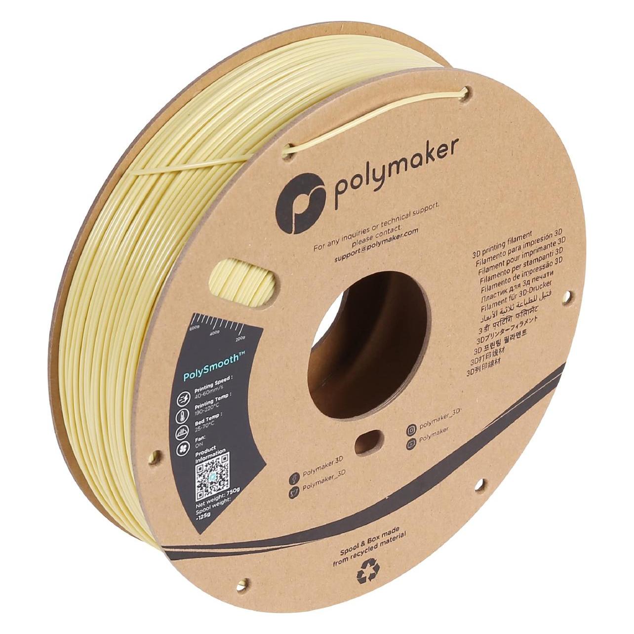 Polymaker PJ01007 PolySmooth Filament polierbar 1.75 mm 750 g Gelb 1 St. (PVB, 750 g, 1.75 mm) (PJ01007)