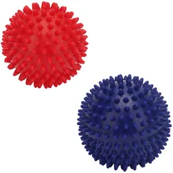 Massagebälle mit Noppen (2er-Set) – Igelbälle für Fussreflexzonen- & Nackenmassage – Stressabbau & Muskelentspannung