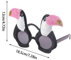 Useful Little Things Funny Hawaiian Theme Party Glasses Flamingo And Coconut Tree Pattern Photo Props For Summer Tropical Beach Decor n