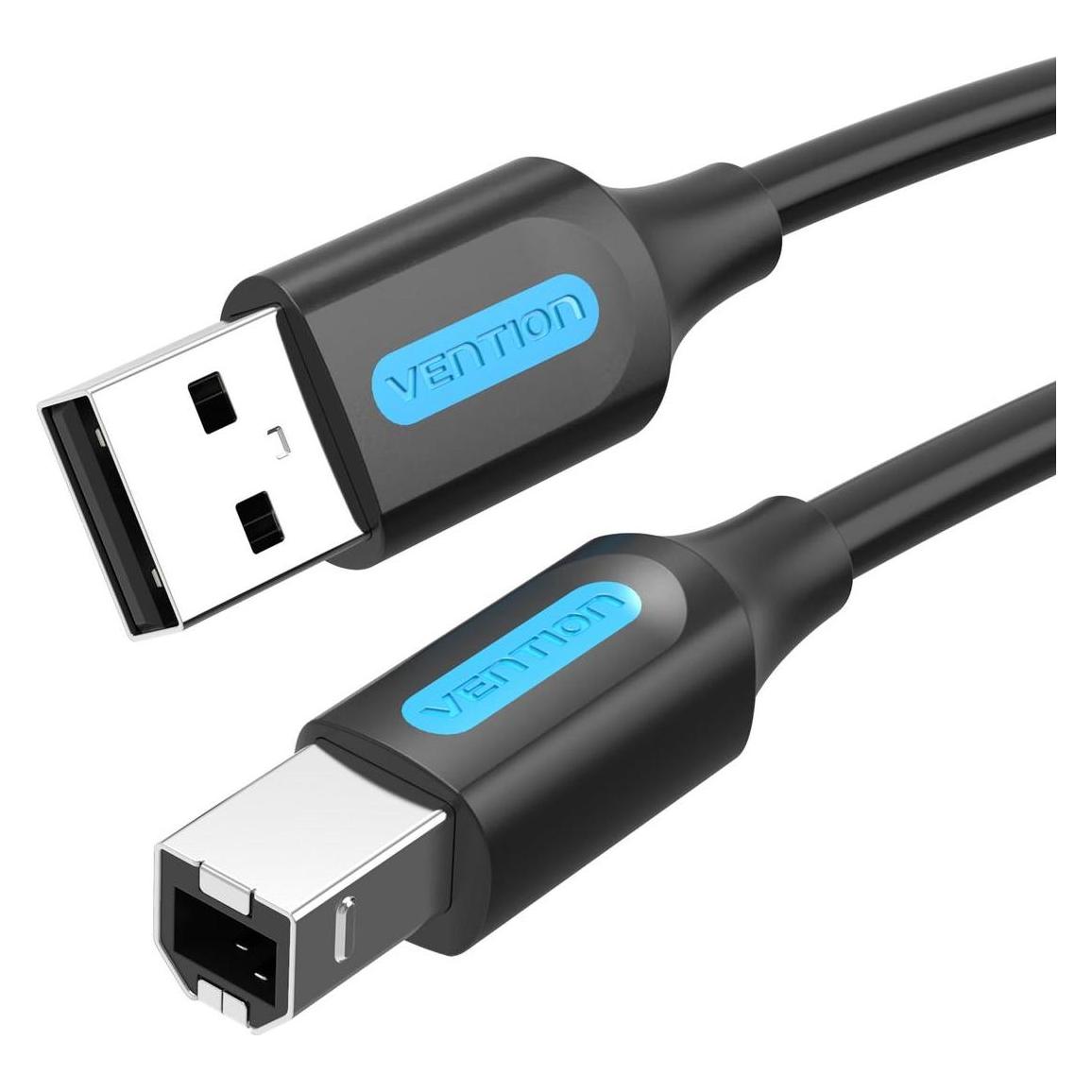 Vention Cable USB 2.0 A to B COQBD 2m (black) (2 m, USB 2.0) (COQBH)