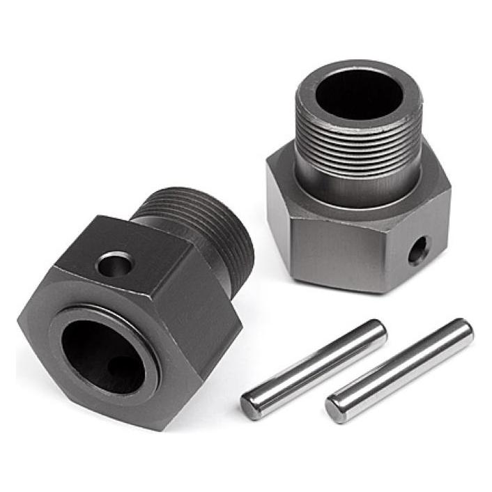 HPI BAJA 5B 2.0 WHEEL HEX HUB 24x27mm (GUNMETAL/2Stk) (102157)