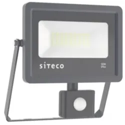 Siteco Außenstrahler „Flood40“ 30W 840 100° IP54 m. Bewegungsmelder