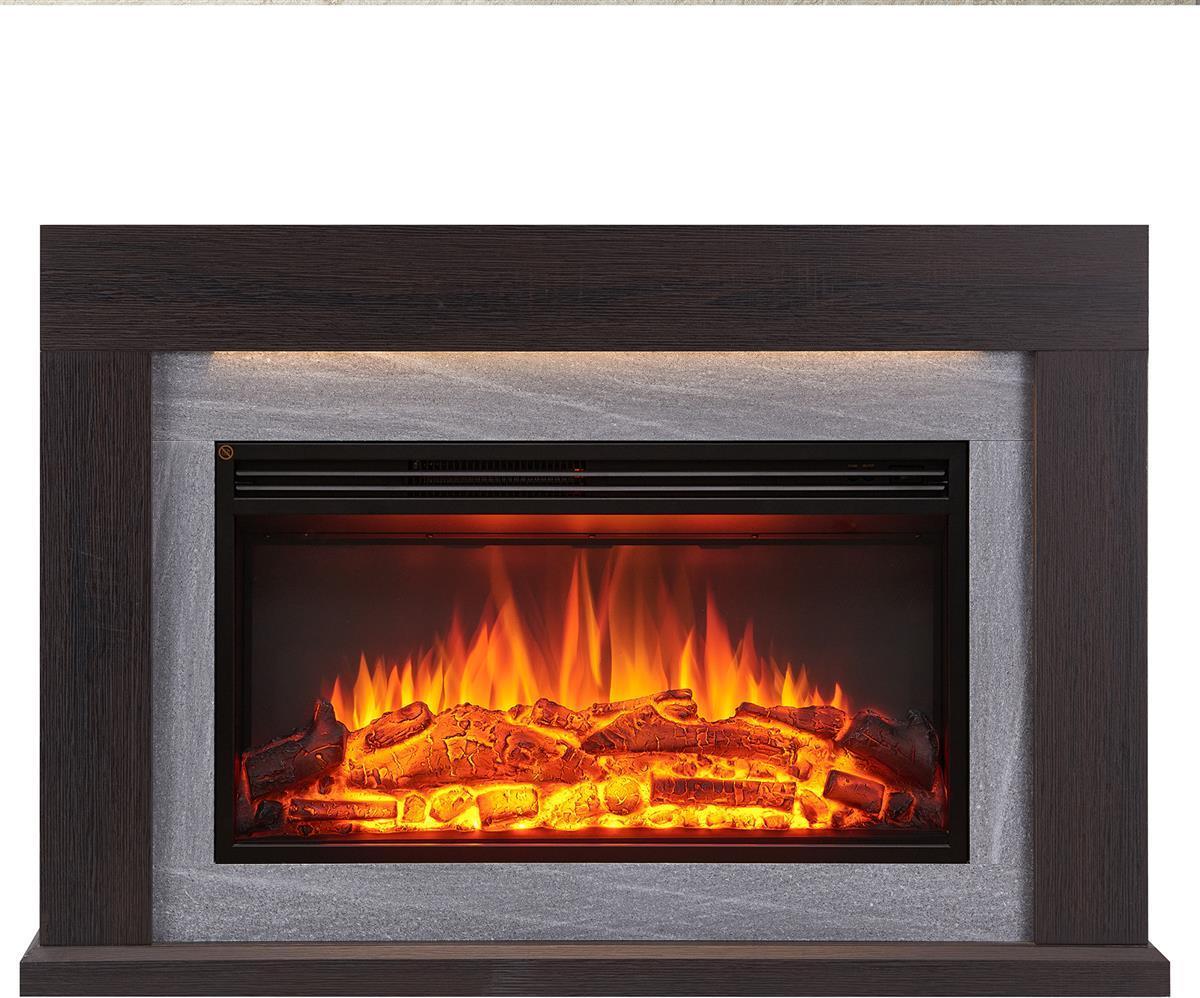 Elektrokamin Standkamin BALDERIA Xenia - Heizung bis 2000 W, dunkle Eiche
