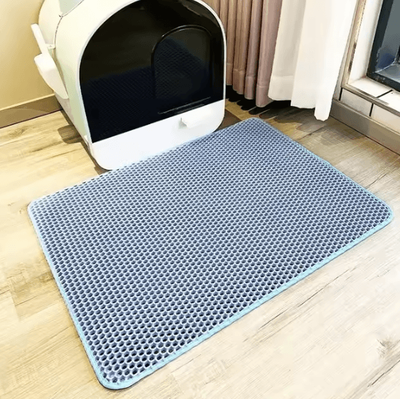Inspire Curations CleanGuard Double Layer Waterproof Cat Litter Mat blue 40x50cm