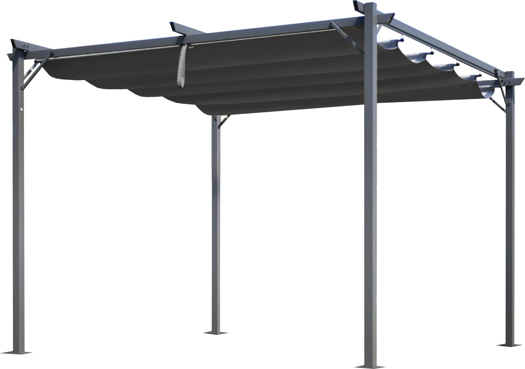 Gartenpavillon TUN5682 aus Stahl mit Polyesterdach 300x300x230 cm wasserdicht