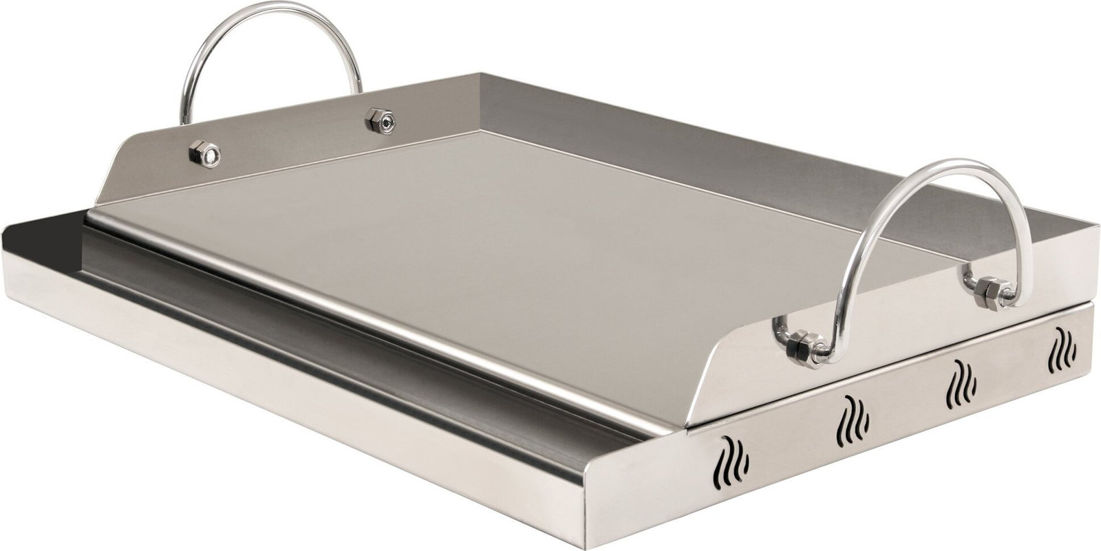 BBQ-Toro roestvrijstalen grillplaat voor Weber grills, 64 x 40,5 cm
