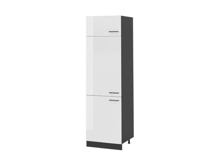 Vicco Vorratsschrank R-Line, Weiß Hochglanz/Anthrazit 60 cm zur freien Kombination innerhalb modularer Küchensysteme