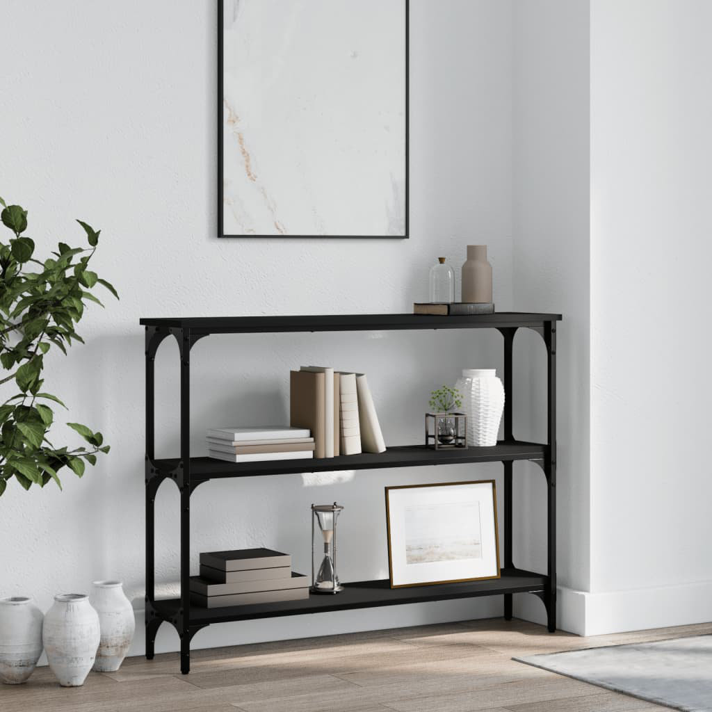 vidaXL Console Table Black 75cm H x 100cm W x 22.5cm D