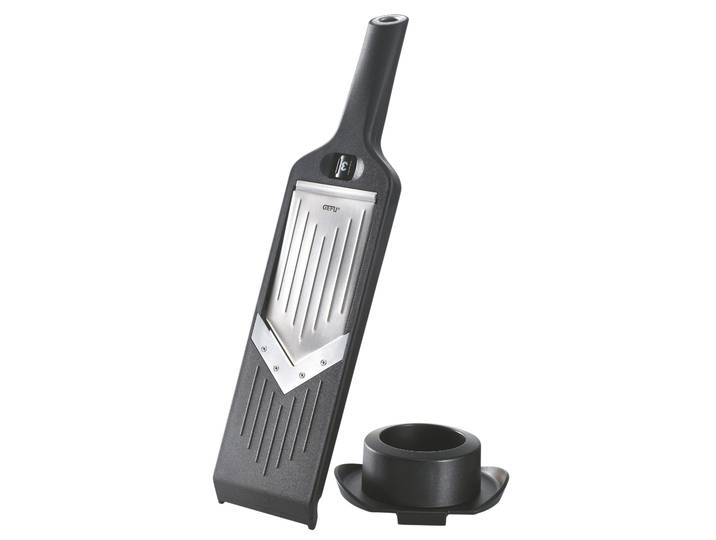 Gemüsehobel GEFU VIOLI , silber (schwarz, silberfarben), Edelstahl, Kunststoff, Küchenreiben, Gemüsehobel