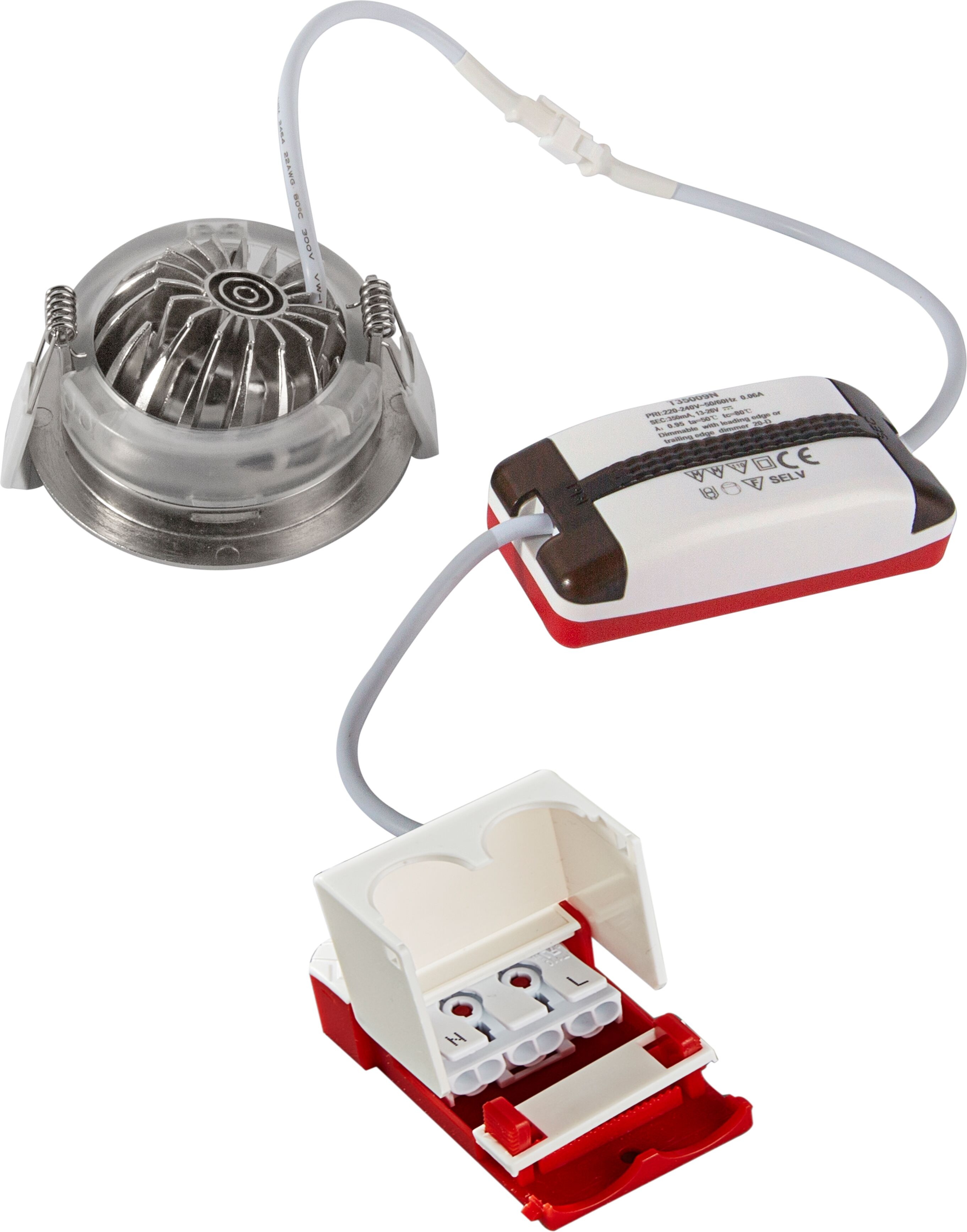 HEITRONIC LED Einbaustrahler "DL6809", grau (nickelfarben), 1, Ø 7,9cm H: 3,4cm, 1 Stk., Leuchten, Einbaulampe, Einbauleuchte, LED-Downlight, schwenk- und dimmbar, LED Einbaustrahler